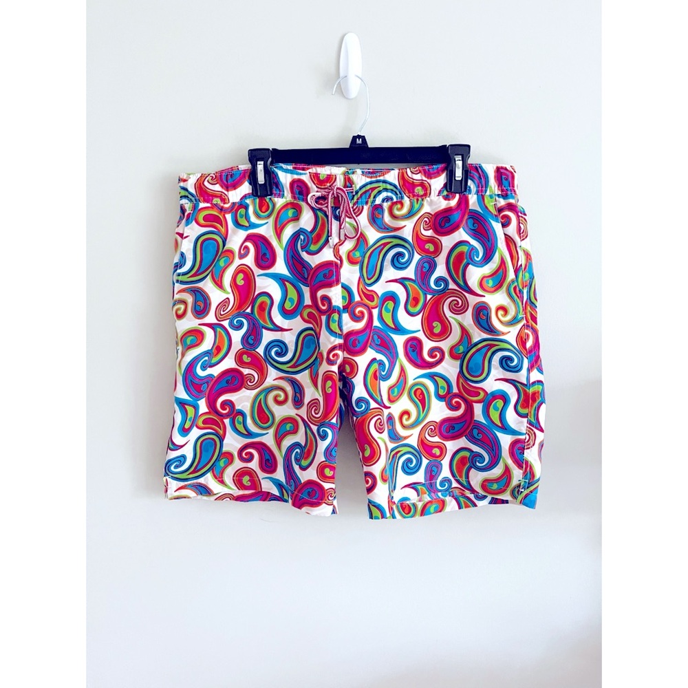 Peter Millar bright colored swim trunks